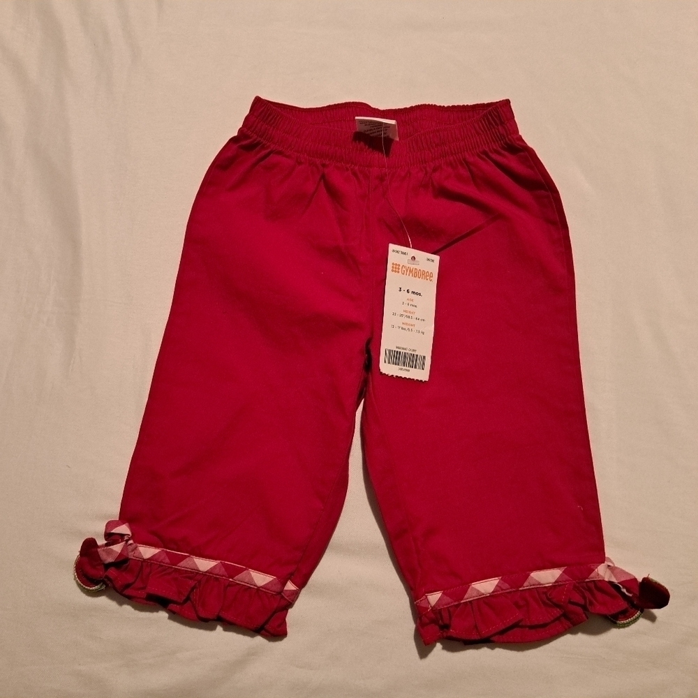 Gymboree girls 3-6 months red watermelon design pants Outlet NWT